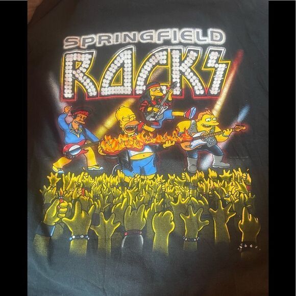 Mens Springfield Rocks Simpson t shirt Sz XL - Picture 1 of 4